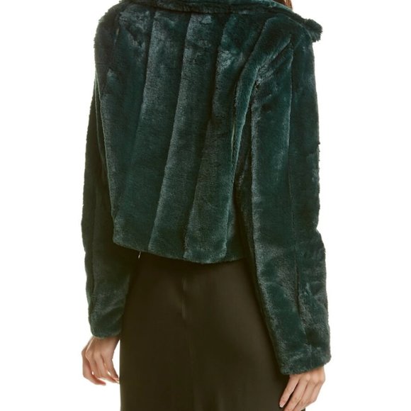 Laundry by Shelli Seagal Faux Fur Shrug Emerald size L - Picture 3 of 13